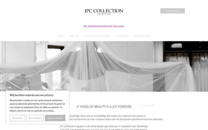 Screenshot of jpccollection.be