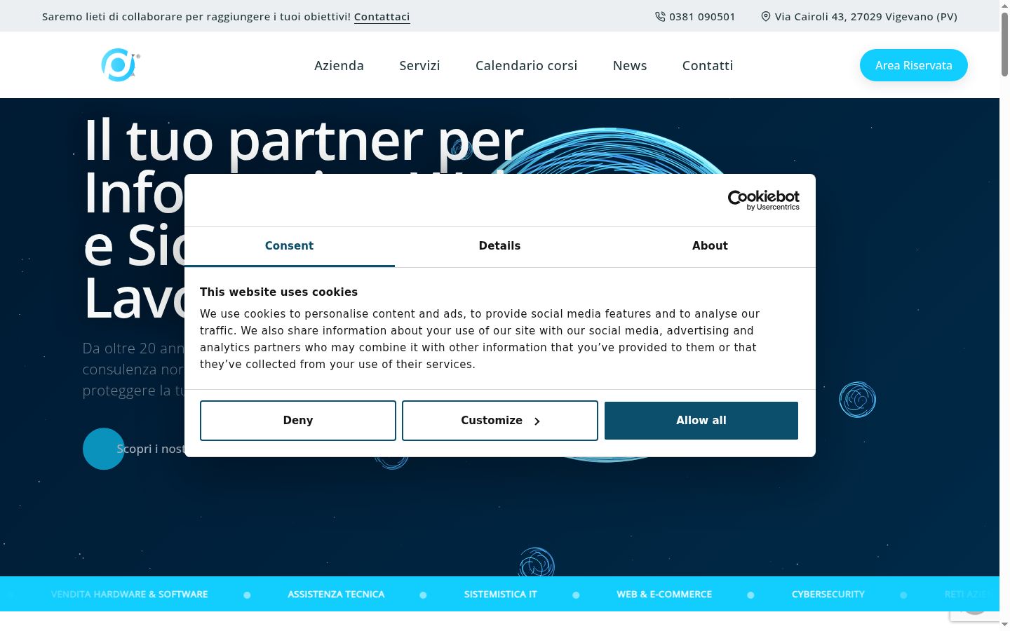 Screenshot tal-banner tal-kunsens muri qabel kwalunkwe interazzjoni