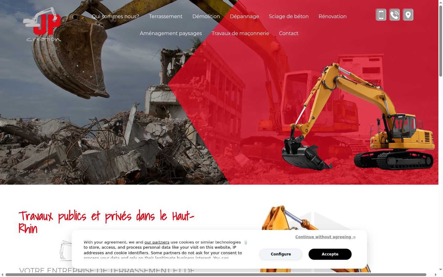 Screenshot del banner di consenso mostrato prima di qualsiasi interazione