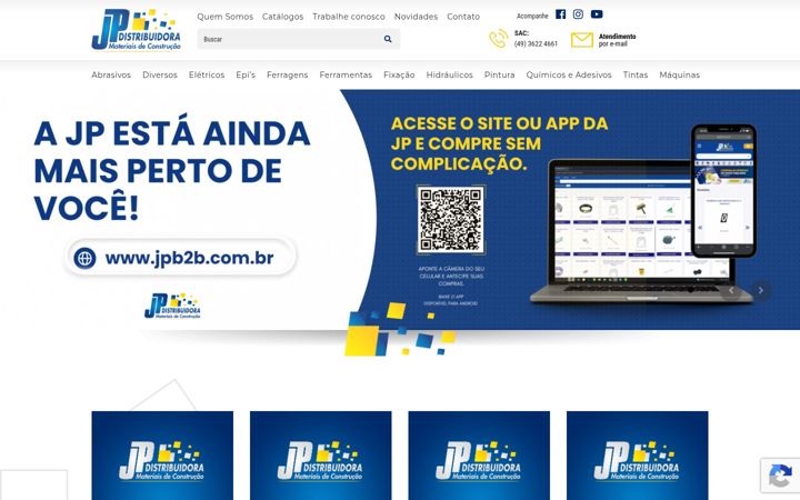Screenshot of jpdistribuidora.com