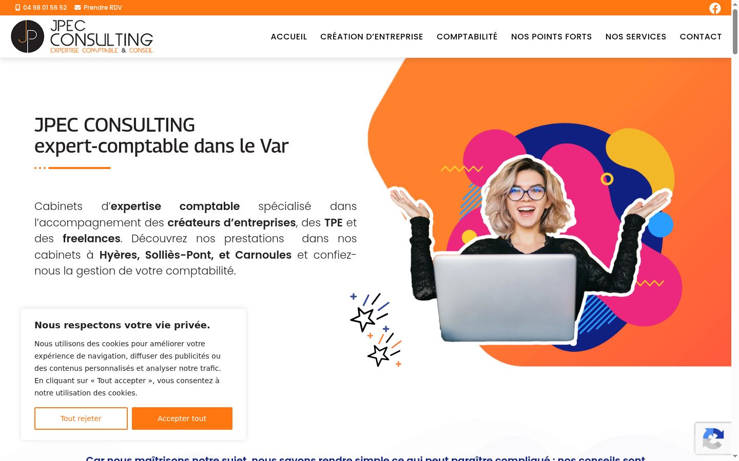 Screenshot tal-banner tal-kunsens muri qabel kwalunkwe interazzjoni