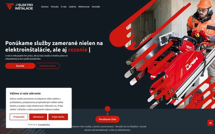 Screenshot of jpelektroinstalacie.sk