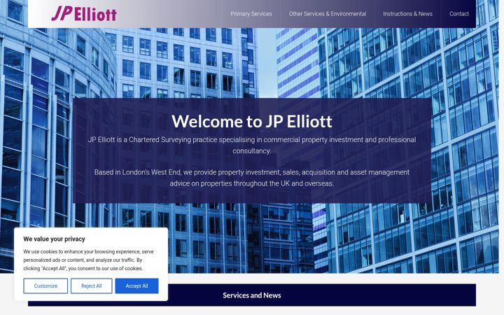 Screenshot of jpelliott.co.uk