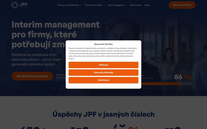 Screenshot of jpf.cz