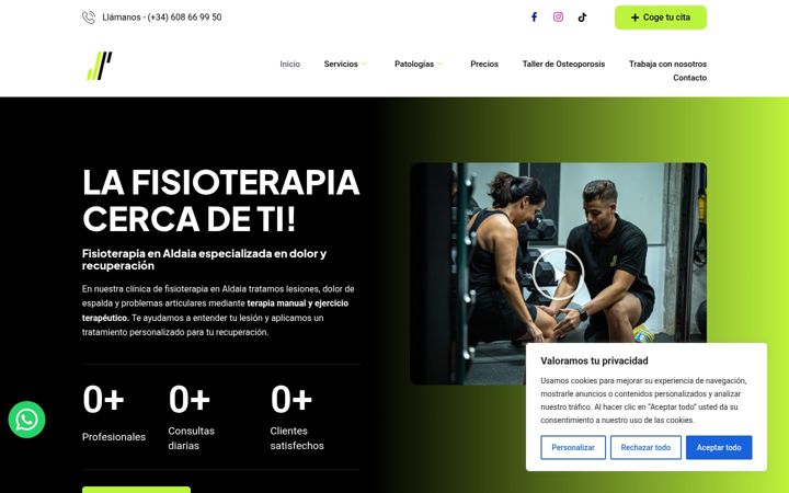 Screenshot of jpfisioterapia.es