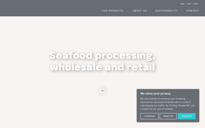 Screenshot of jpfoods.eu
