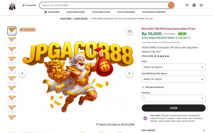 Screenshot of jpgacor88.com