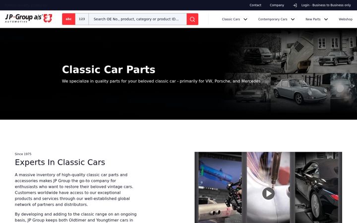 Screenshot of jpgroupclassic.com