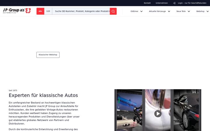 Screenshot of jpgroupclassic.de