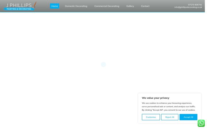 Screenshot of jphillipsdecorating.co.uk