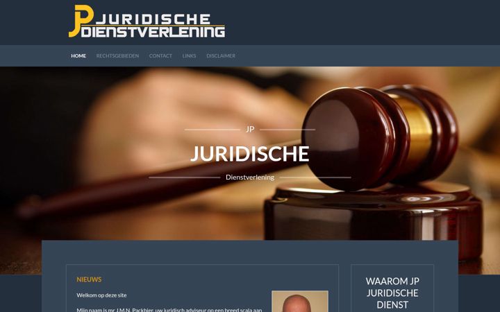 Screenshot of jpjuridischedienstverlening.nl