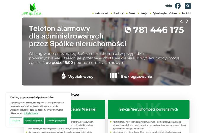 Screenshot of jpkjaroslaw.pl