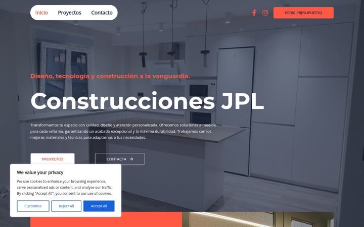 Screenshot of jplconstrucciones.com