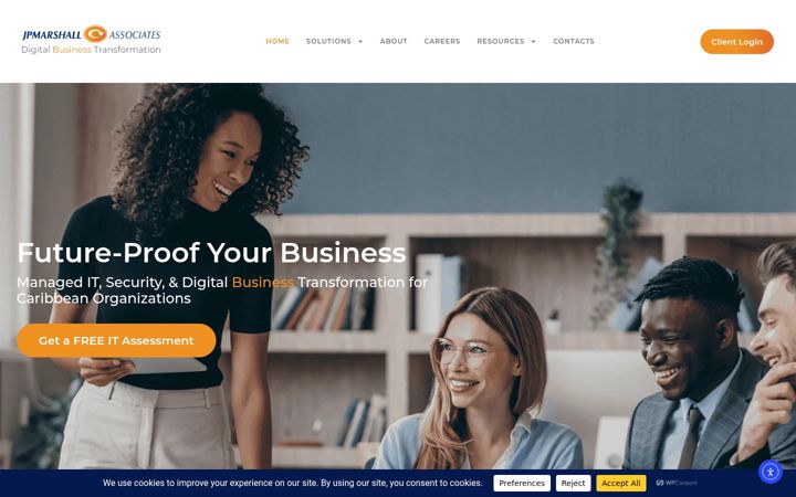 Screenshot of jpmarshallassociates.com