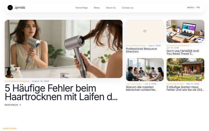 Screenshot of jpmatz.de