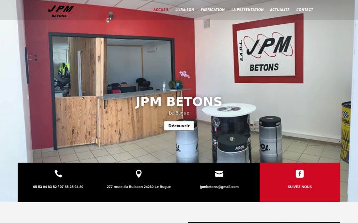 Screenshot of jpmbetons-dordogne.fr