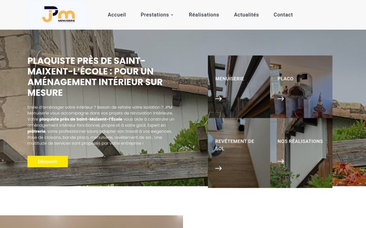Screenshot of jpmmenuiserie.fr