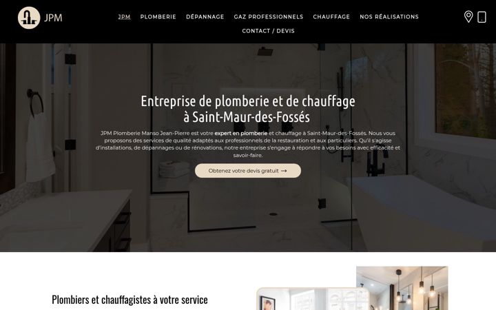 Screenshot of jpmplomberie.fr