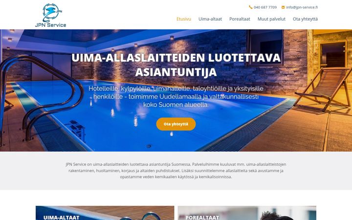 Captură de ecran a jpn-service.fi
