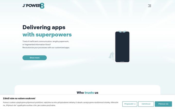 Screenshot of jpower8.com