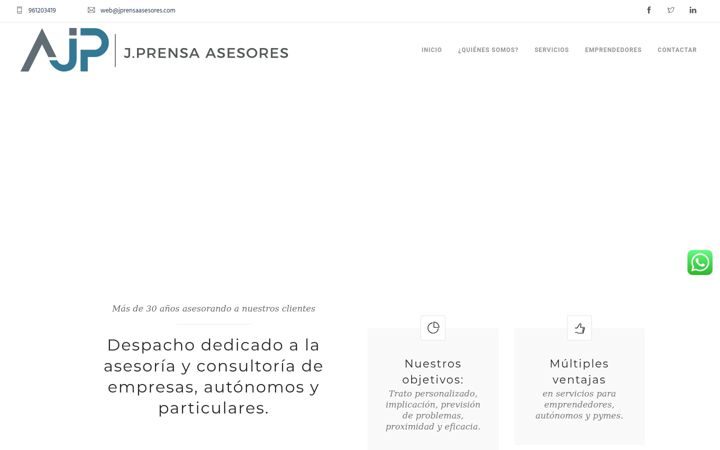 Screenshot of jprensaasesores.com