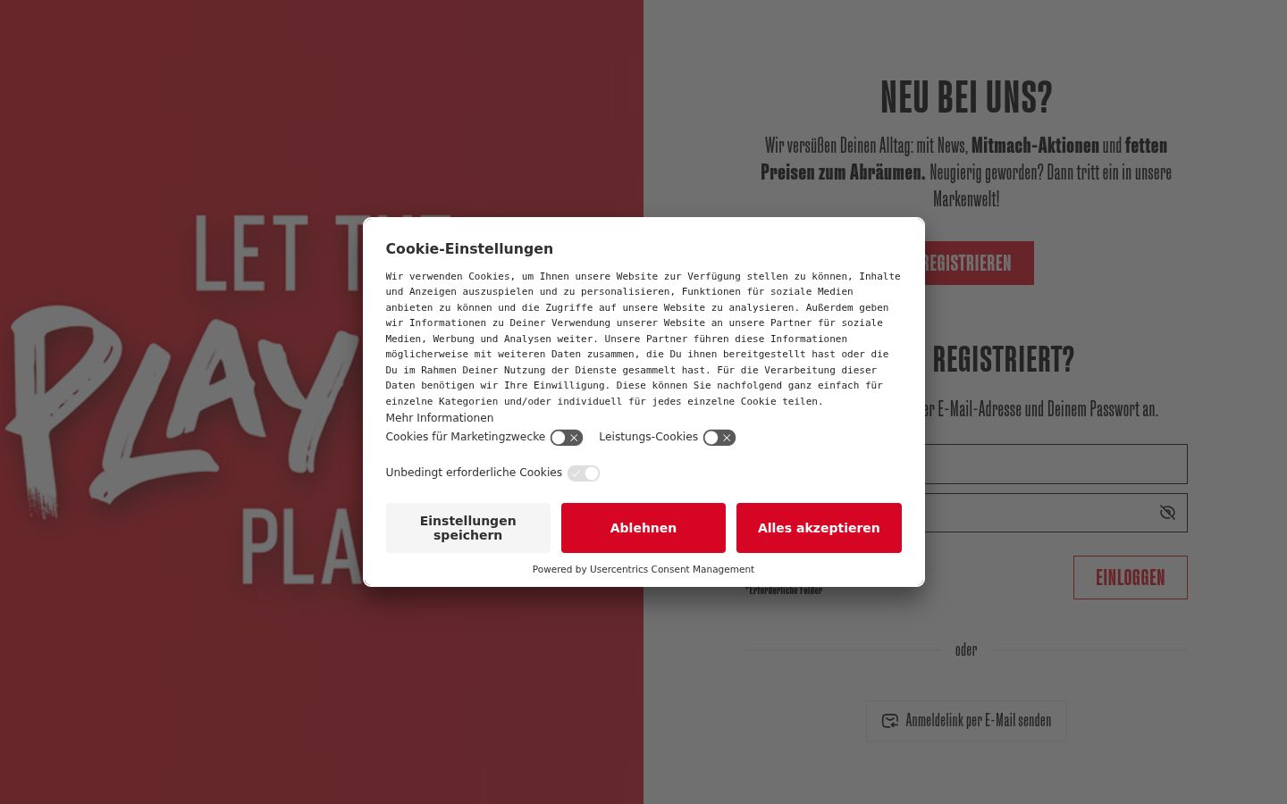 Kuvakaappaus suostumusbannerista, joka näytettiin ennen mitään vuorovaikutusta