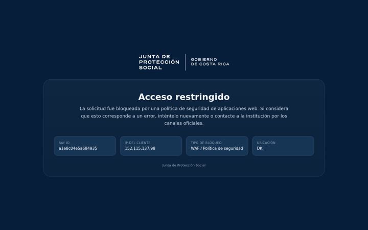 Screenshot of jpsenlinea.go.cr