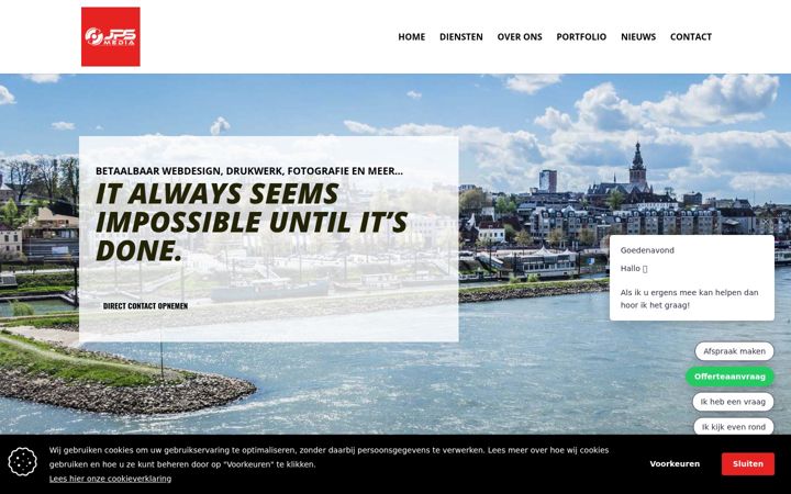 Screenshot of jpsmedia.nl