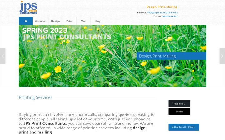 Screenshot of jpsprintconsultants.com