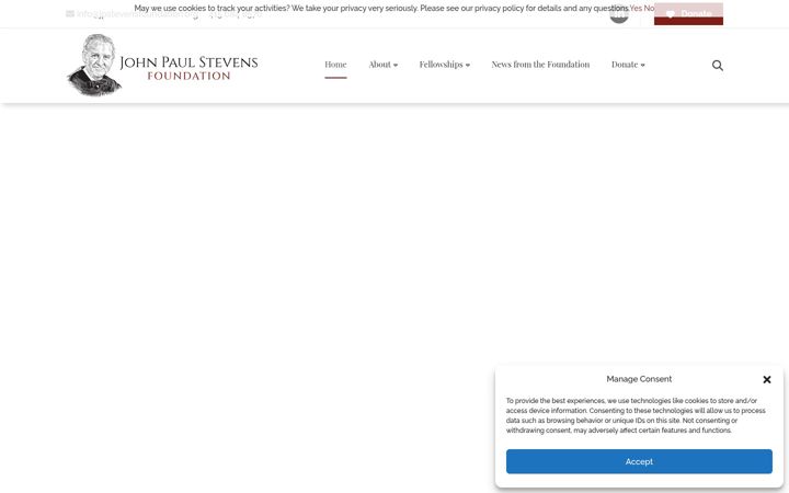 Screenshot of jpstevensfoundation.org