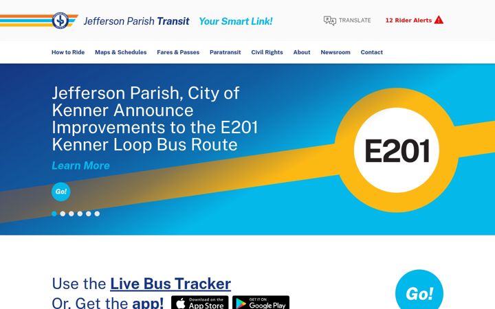 Screenshot of jptransit.org
