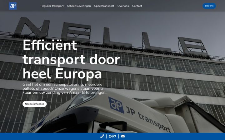 Screenshot of jptransport.nl