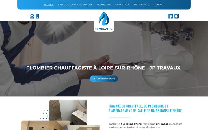 Screenshot of jptravaux-plomberie.fr