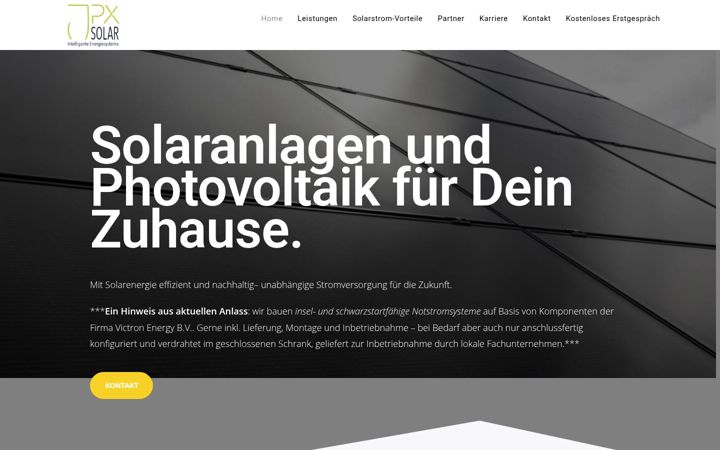 Screenshot of jpx-solar.de
