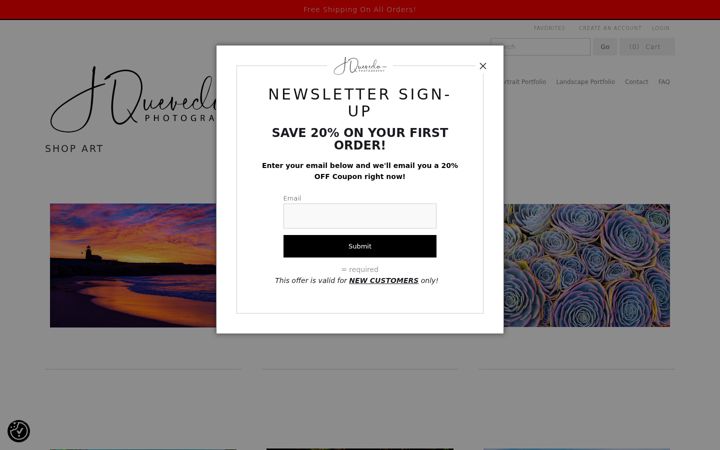 Screenshot of jquevedophotography.com