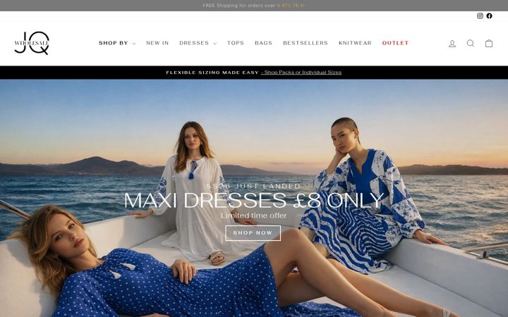 Screenshot of jqwholesale.com