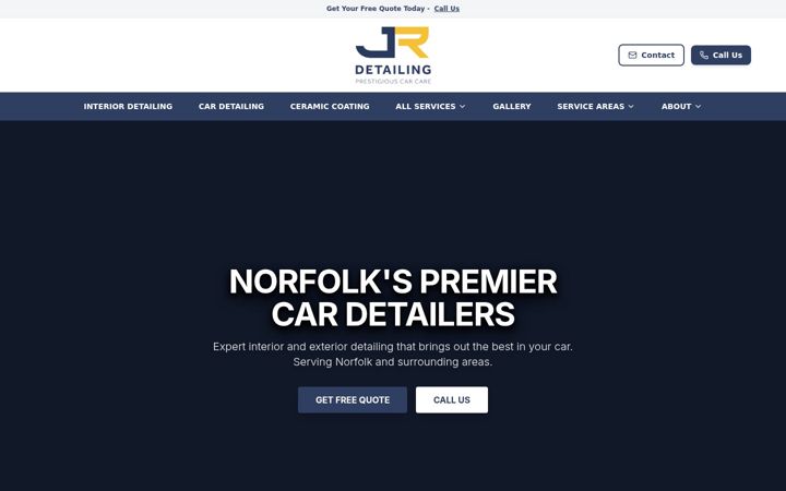 Screenshot of jr-detailing.com