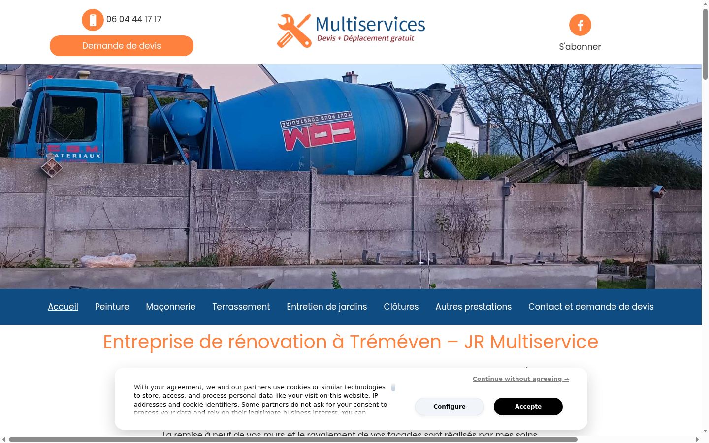 Screenshot tal-banner tal-kunsens muri qabel kwalunkwe interazzjoni