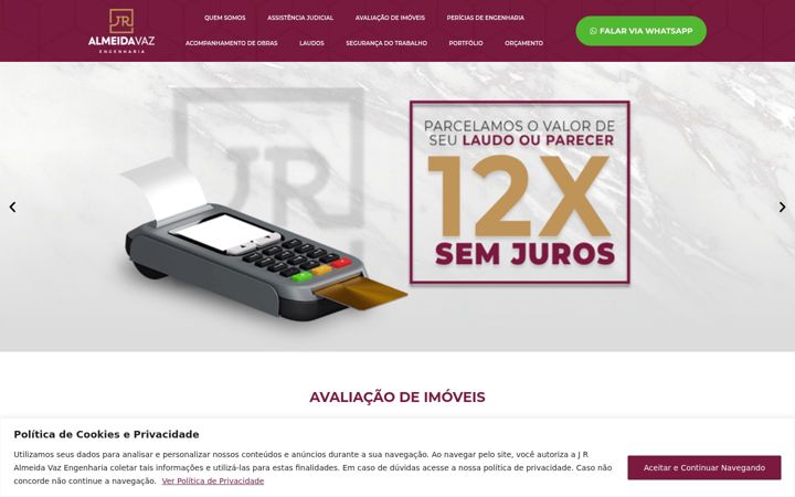 Screenshot of jralmeidavazeng.com.br