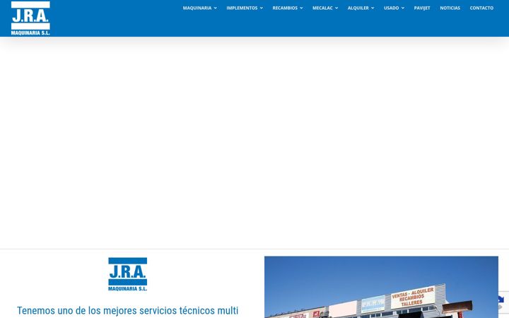 Kuvakaappaus sivustosta jramaquinaria.com