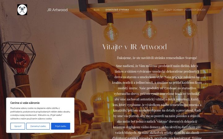 Screenshot of jrartwood.sk