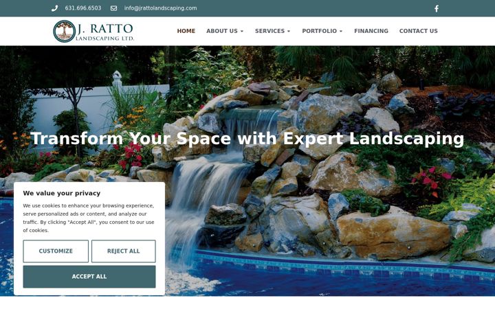 Screenshot of jrattolandscaping.com