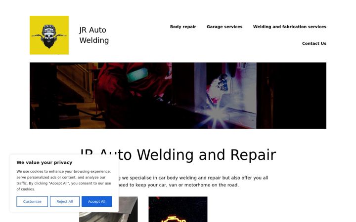 Screenshot of jrautowelding.co.uk