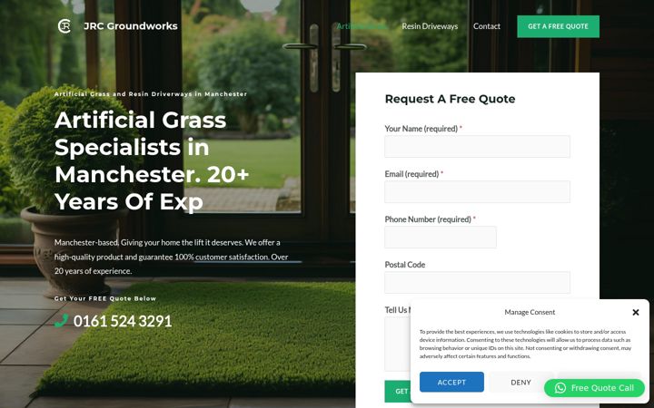 Screenshot of jrcgroundworks.com