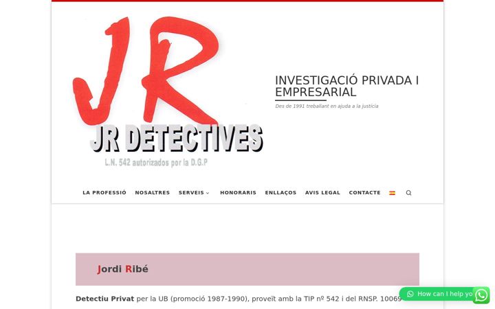 Screenshot of jrdetectives.com