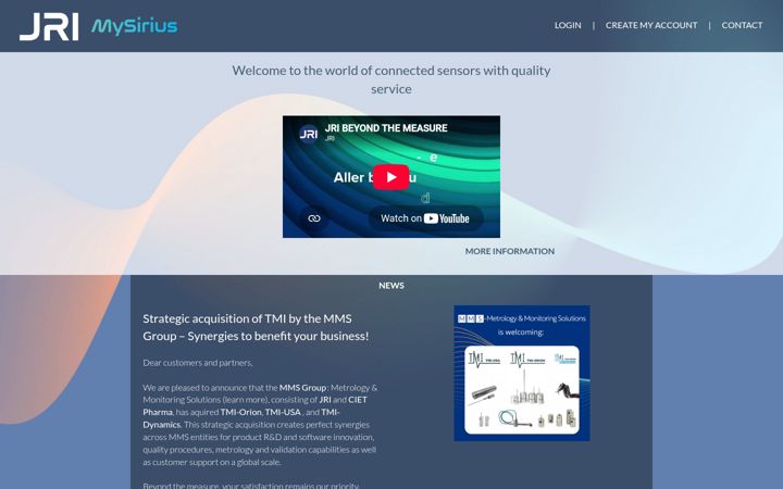 Screenshot of jri-mysirius.com