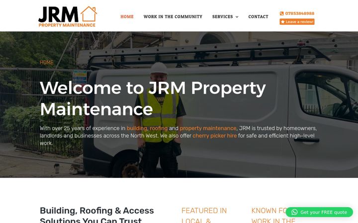 Screenshot of jrm-property-maintenance.co.uk