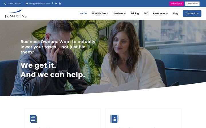 Screenshot of jrmartincpa.com