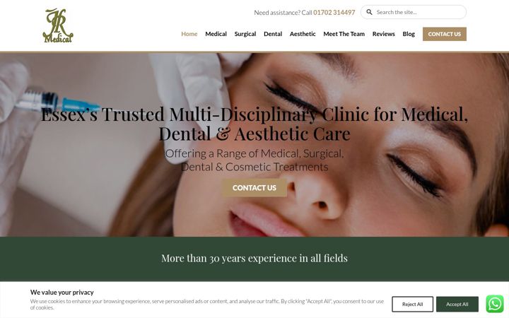 Screenshot of jrmedical.co.uk
