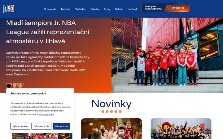 Screenshot of jrnbaleague.cz